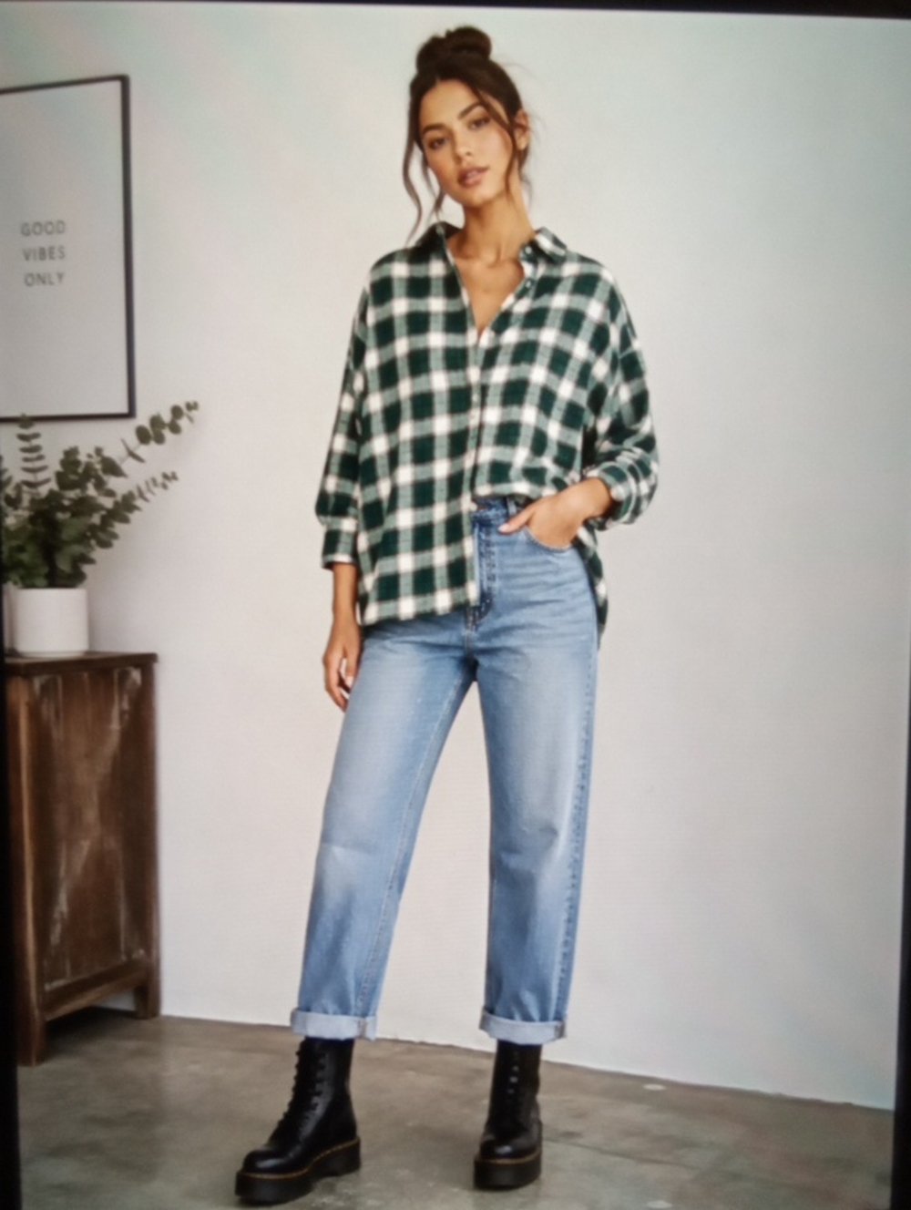 Lioness Oversized Flannel Shacket Layering Grunge Fall Cottage Womens Xs